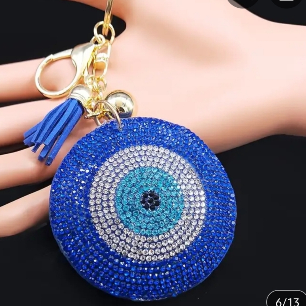 Evil Eye Bling Key/Bag Charm - Picture 3 of 5